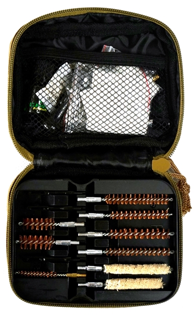 Picture of  Clenzoil 2830 Field & Range Cleaning Kit Multi-Caliber Rifle/21 Pieces Tan 893791002830
