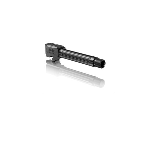 Picture of  Cmc Triggers 75521 Match Precision  9Mm Luger 4.01" Fluted/Match Grade/Threaded Black Dlc Stainless Steel, Compatible W/ Glock 19 Gen3-4