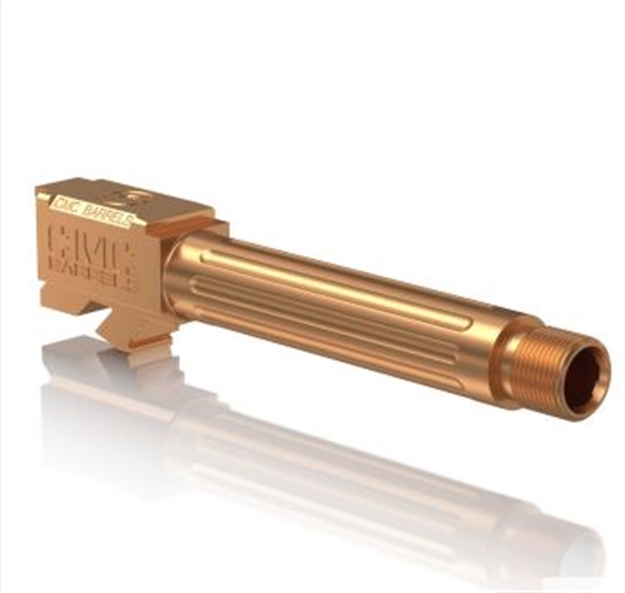 Picture of  Cmc Triggers 75523 Match Precision  Compatible W/Glock 19 Gen3-4 9Mm Luger 4.01" Bronze Dlc Stainless Steel Fluted/Match Grade/Threaded Barrel