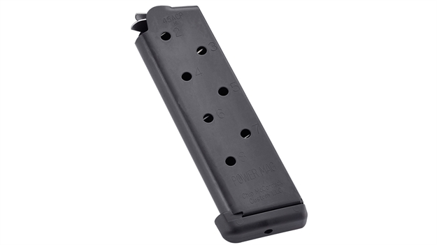 Picture of  Cmc Products 16131C Power Mag  8Rd 45 Acp Fits 1911 Government Black Stainless Steel