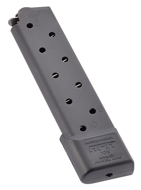 Picture of Cmc Products Mrpm45fs10b Power Mag Railed 10Rd 45 Acp Fits 1911 Government Black Stainless Steel 17250 750958734723