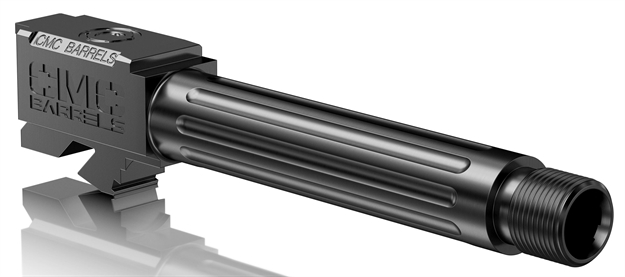 Picture of  Cmc Triggers 75521 Match Precision  Compatible W/Glock 19 Gen3-4 9Mm Luger 4.01" Black Dlc Stainless Steel Fluted/Match Grade/Threaded Barrel