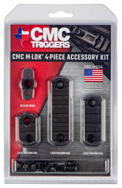 Picture of  Cmc Triggers 81724 M-Lok 4-Piece Accessory Kit  Black Anodized