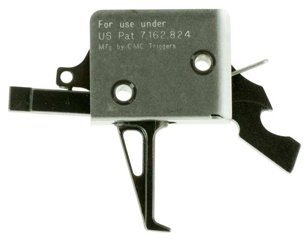 Picture of  Cmc Triggers 91507 Drop-In  Single-Stage Flat Trigger W/ 3.50 Lbs Draw Weight & Black/Silver Finish 850544004060