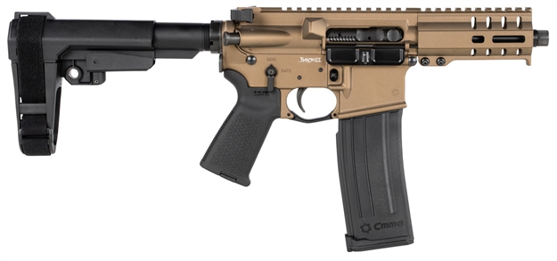 Picture of Cmmg  54A186a-Bb Banshee 300 Mk4 5.7X28mm 5" 20+1 Burnt Bronze Cerakote Black Magpul Moe Grip  6 Position Ripbrace