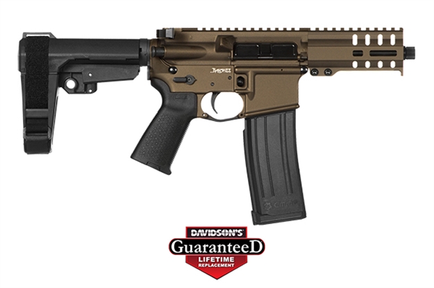 Picture of Cmmg  54A186a-Mb Banshee 300 Mk4 5.7X28mm 5" 20+1 Midnight Bronze Cerakote Black Magpul Moe Grip  6 Position Ripbrace