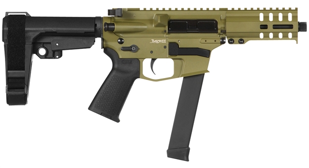 Picture of Cmmg 92A17da-Nbg Banshee 300 Mk17 9Mm Luger 5" 21+1 Noveske Bazooka Green Black Nitride Cmmg 6 Position Ripbrace Stock Black Magpul Moe Grip