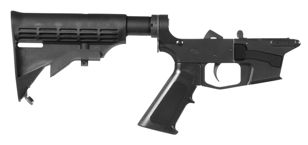 Picture of Cmmg 92Ca314 Resolute 100 Mk17 Ar-Platform Lower Black 6 Position M4 Stock 7075 T6 Aluminum Black Hardcoat Anodized Receiver