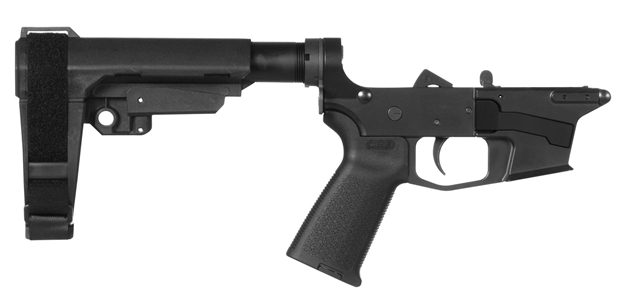 Picture of Cmmg 92Ca377 Banshee 200 Mk17 Ar-Pistol Platform Lower Group Black Cmmg 6 Position Ripbrace Stock 7075 T6 Aluminum Black Hardcoat Anodized Receiver