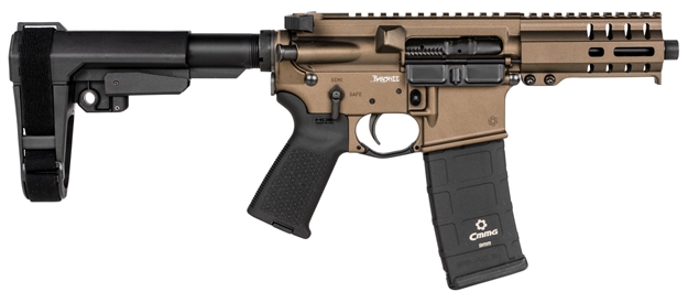 Picture of Cmmg 94A179cmb Banshee 300 Mk4 Arc 9Mm Luger 5" 33+1 Burnt Bronze Cerakote Black Magpul Moe Cmmg 6 Position Ripbrace