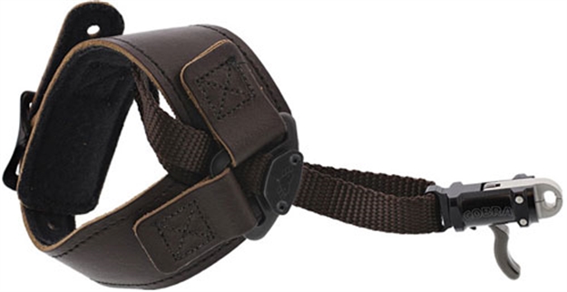 Picture of Cobra Archery Archery Release Trophy Sidewinder Dual Jaw BN Leather