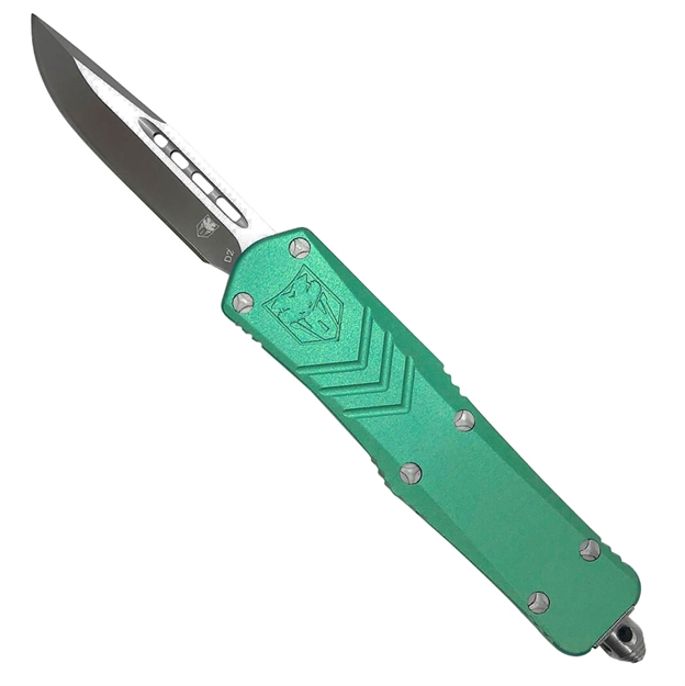 Picture of  Cobratec Knives Stbfsxsdns Fs-X  Small 2.50" Otf Drop Point Plain D2 Steel Blade/Tiffany Blue Anodized Aluminum Handle Features Glass Breaker Includes Pocket Clip