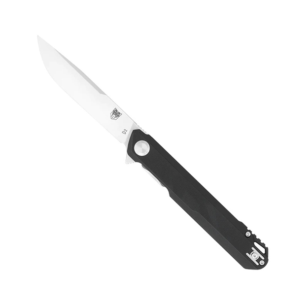 Picture of  Cobratec Knives Ctmonblk Monarch  3.50" Folding Plain Satin D2 Steel Blade, 4.75" Black G10 Handle
