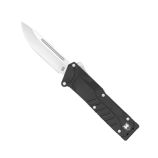 Picture of  Cobra Tec Knives Llc Ctsfd2dns Special Forces 3.25" D2 Steel Drop Point 6061-T6 Anodized Aluminum Black