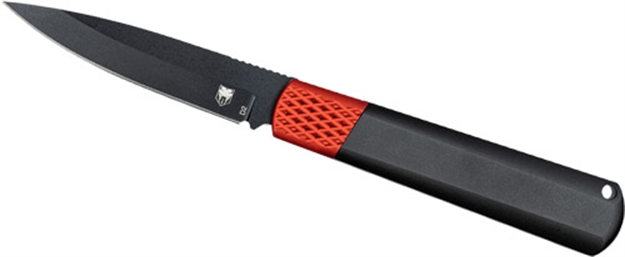 Picture of  Cobratec Knives Ctghrbrb Gideon Hidden Release 3" Otf Plain Black D2 Steel Blade, 4.25" Black/Red Aluminum Handle