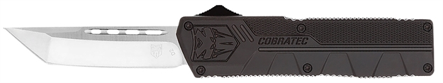 Picture of  Cobratec Knives Bctlwtns Lightweight  3.25" Otf Tanto Plain D2 Steel Blade/Black Aluminum Handle Includes Pocket Clip 099654026030