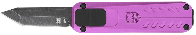 Picture of  Cobratec Knives Cali929tbpurtns California 929Tb 1.75" Otf Tanto Plain Stonewashed D2 Steel Blade/ Purple Anodized Aluminum Handle Includes Pocket Clip/Pouch