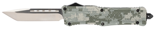 Picture of  Cobratec Knives Ladcctk1ltns Ctk-1  Large 3.75" Otf Tanto Plain D2 Steel Blade/Army Digicamo Aluminum Handle Features Glass Breaker Includes Pocket Clip