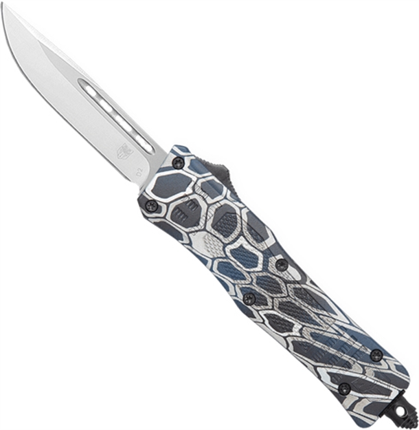 Picture of Cobratec Knives Medium Ctk1 Otf Blue Cobra Skin Crkte 3" Drop Poin! MBCSCTK1MDNS
