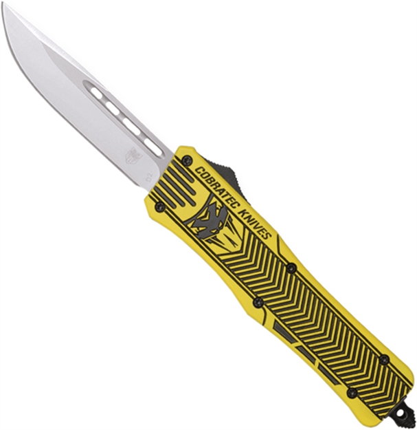 Picture of Cobratec Knives Medium Ctk1 Otf Cerakote Yellow/Blk 3" Ds! MYGBCTK1MDNS