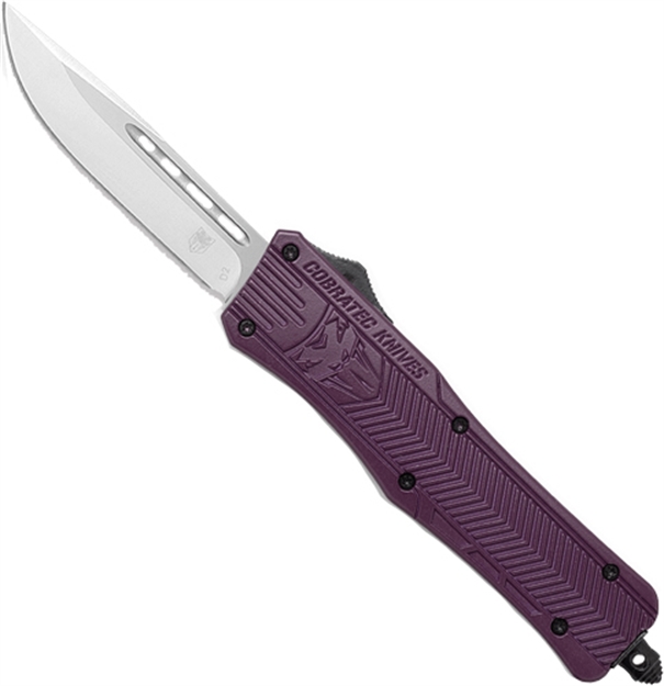 Picture of Cobratec Knives Medium Ctk1 Otf Plum 3" Drop Point MPLMCTK1MDNS 099654024128