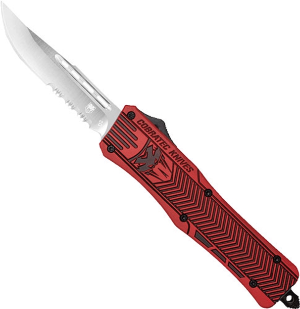 Picture of Cobratec Knives Medium Ctk1 Otf Red Certakote 3" D2 Black DP Srrt! MRDGBCTK1MDS