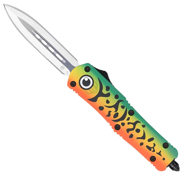 Picture of  Cobratec Knives Mflgnfs3dagns Fs-3 Fishing Lure Medium 3" Otf Dagger Plain Satin D2 Steel Blade, 4.50" Green Fishing Lure Aluminum Cerakoted Handle 099654041897