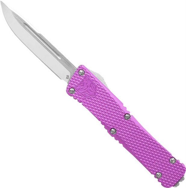 Picture of Cobratec Knives Mini Mamba Otf Knurled Purple 2.25" D2 Drop MKPURMDNS