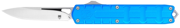 Picture of  Cobratec Knives Cteblum390dns Enforcer  3.25" Otf Drop Point Plain M390 Steel Blade/Blue Aluminum Handle