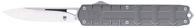 Picture of  Cobratec Knives Ctegrym390dns Enforcer  3.25" Otf Drop Point Plain M390 Steel Blade/Gray Aluminum Handle