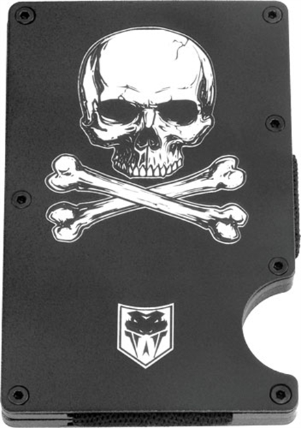 Picture of Cobratec Knives Rfid Jolly Roger Aluminum Wallet & Money Clip RFIDJR 099654027600