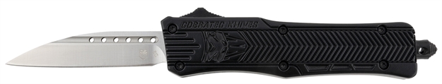 Picture of  Cobratec Knives Sbctk1swns Ctk-1 Small 2.75" Otf Wharncliffe Plain D2 Steel Blade Black Aluminum Handle Features Glass Breaker