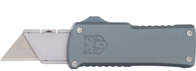 Picture of Cobratec Knives  Utility  Otf 3.38" Gray Aluminum Handle CTOTFUTGRY 099654044782