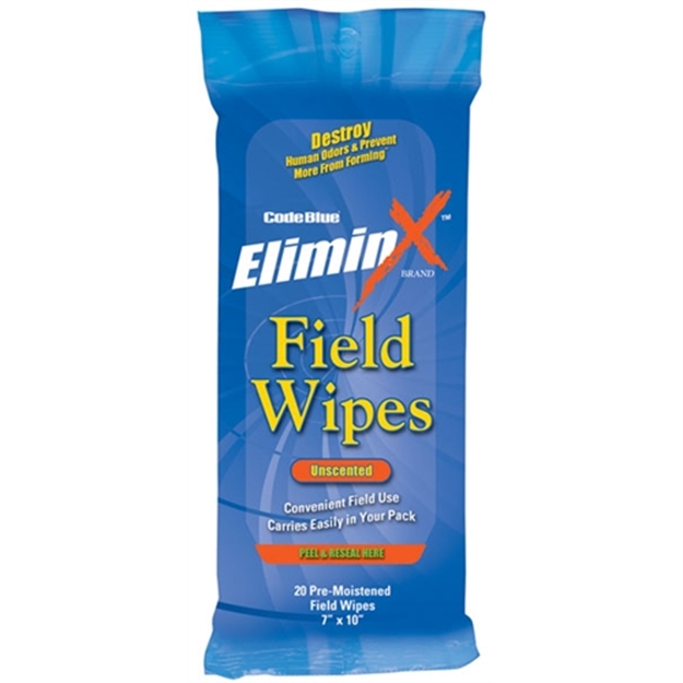 Picture of Code Blue Oa1164 Eliminix Scent Elimination Wipes 20 Sheets