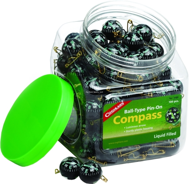 Picture of Coghlans Bowl OF Pin-On Compasses 100Ea
