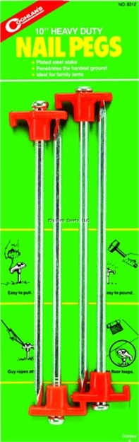 Picture of Coghlans Ltd. Nail Pegs 10" Hard/Stone Surface 4Pk