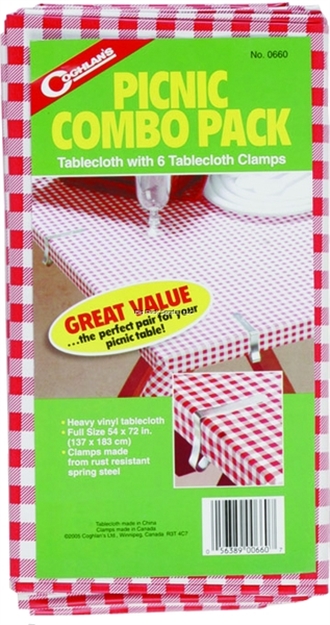 Picture of Coghlans Ltd. Picnic Combo Pack Tablecloths & Clamps