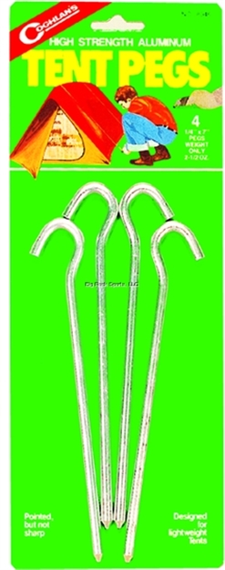 Picture of Coghlans Ltd. Tent Pegs 7" Alum 4Cd