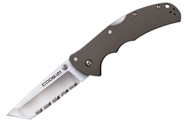 Picture of Cold Steel 58Tpcts Code 4 Folder 3.5" Xhp Alloy Tanto/Serrated 6060 Aluminum