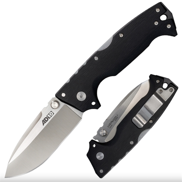 Picture of  Cold Steel Cs28dd Ad-10  4" Folding Drop Point Plain S35vn SS Blade/Black G10 Handle Includes Pocket Clip