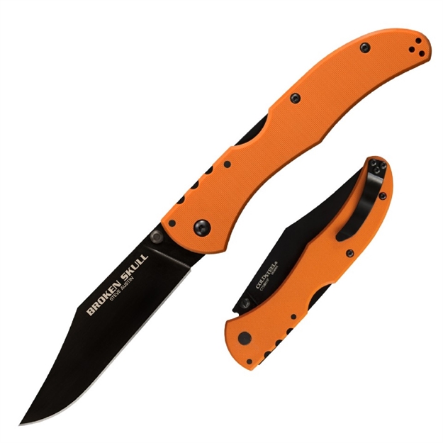 Picture of Cold Steel Broken Skull I Folder 4 IN Blk Plain Orange G-10