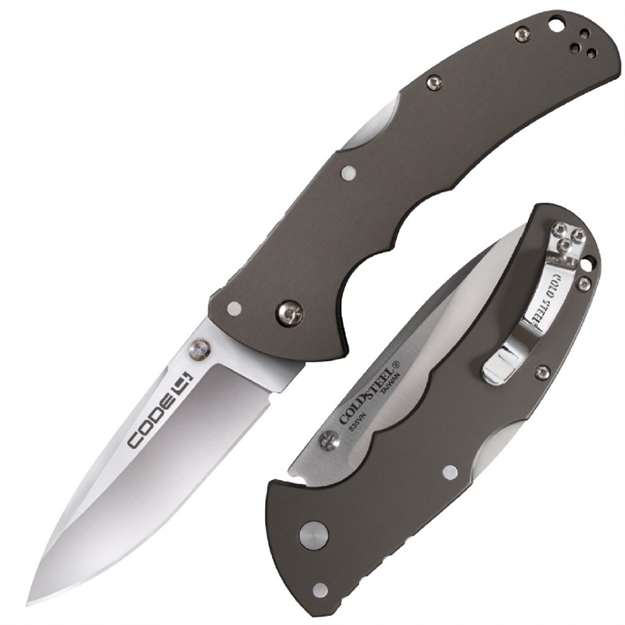 Picture of Cold Steel Code 4 Folder 3.5 IN Spear PT Plain Gray Aluminum 58PS