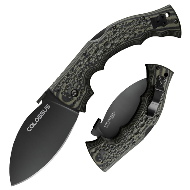 Picture of Cold Steel Colossus I Folder 4.0In Blk Plain Black-Green G10
