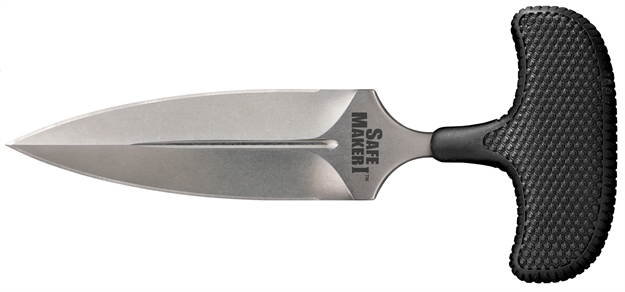 Picture of  Cold Steel Cs12dbst Safe Maker I 4.50" Fixed Spear Point Plain Stone Washed Aus-8A SS Blade/ Black Kray-Ex Handle Includes Sheath