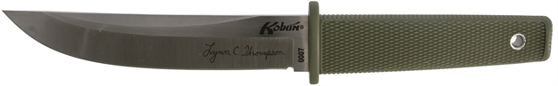 Picture of  Cold Steel Cs17taa Kobun Lynn Thompson Signature 5.50" Fixed Tanto Plain Aus-8A SS Blade/4.38" OD Green Kray-Ex Handle Includes Sheath