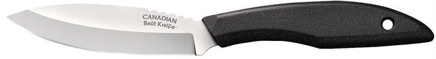 Picture of  Cold Steel Cs20cbl Canadian Belt 4" Fixed Drop Point Plain Cryo Quenched 4116 SS Blade, 4.50" Black Textured Polypropylene Handle