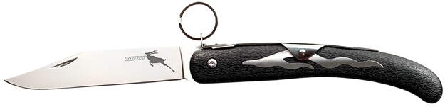 Picture of  Cold Steel Cs20kk Kudu  4.25" Folding Plain Mirror Polished 5Cr15mov SS Blade/ Black Woodgrain Zy-Ex Handle