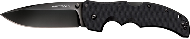 Picture of  Cold Steel Cs27bs Recon 1 4" Folding Spear Point Plain Dlc Coated American S35vn Blade/Black G10 Handle Includes Pocket Clip 705442017653