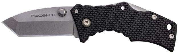 Picture of  Cold Steel Cs27dt Recon 1 Micro 2" Folding Tanto Plain Stonewashed 4034 SS Blade/ Black Griv-Ex Handle Includes Pocket Clip 705442019251