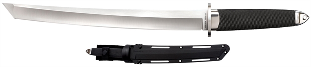 Picture of  Cold Steel Cs35ae Magnum Tanto Xii  12" Fixed Tanto Plain Satin Vg-10 San Mai Blade/Black Textured/Oval Kray-Ex Handle Includes Sheath
